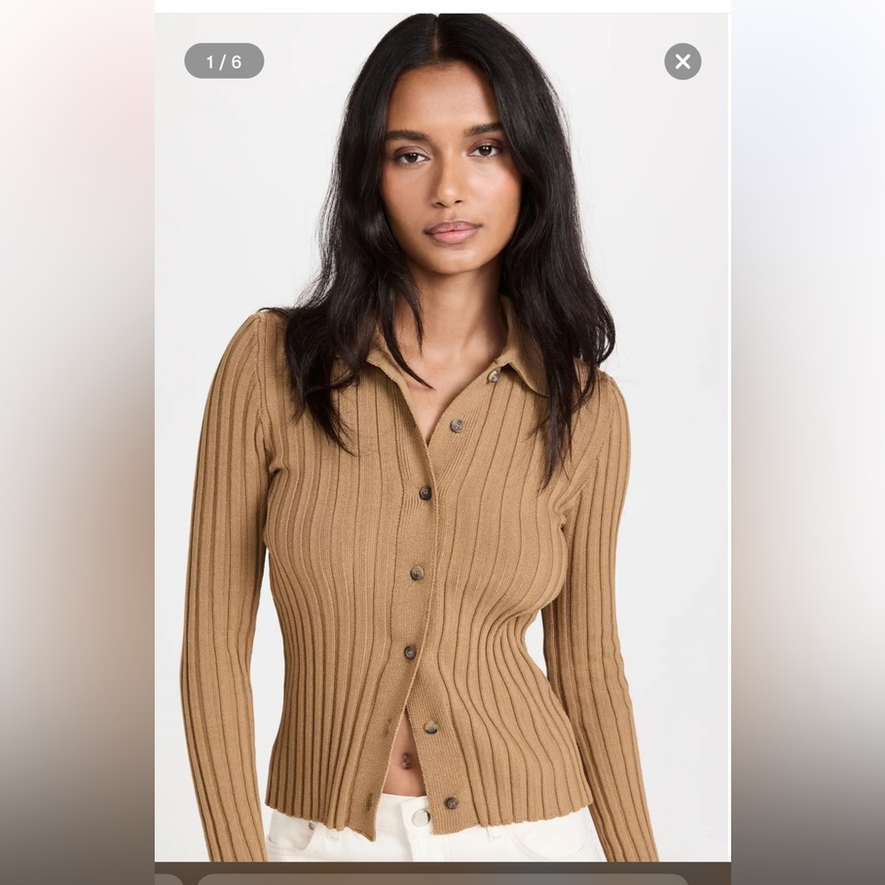 Anine Bing Joslyn Rib Knit Cardigan XS NWT